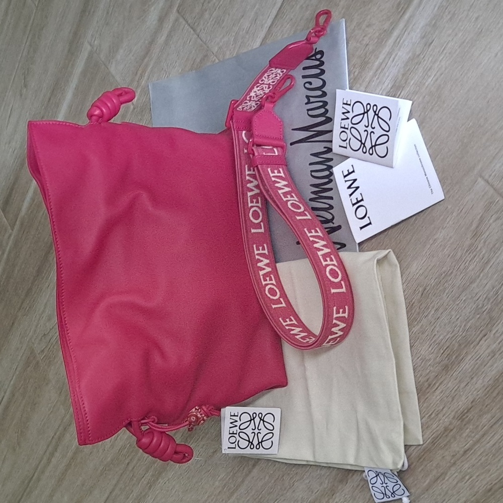 NWT Loewe Small Flamenco bag, Ruby Red Glaze